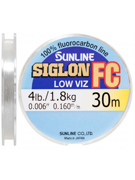 Флюорокарбон Sunline Siglon FC 30m 0.160mm 1.8kg повідковий